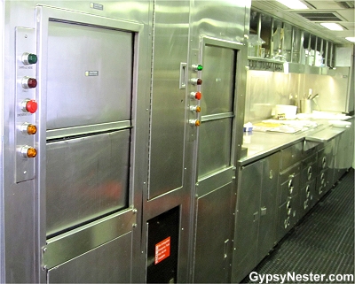 The full service kitchen on Amtrak's Empire Builder
