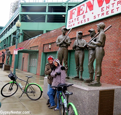Biking through Boston past Fenway Park - GypsyNester.com