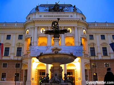 the old Slovak National Theatre (Slovenské národné divadlo) in Bratislava, Slovakia