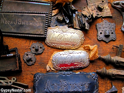 Coffin accoutrements at the Campbell Carriage Museum in New Brunswick