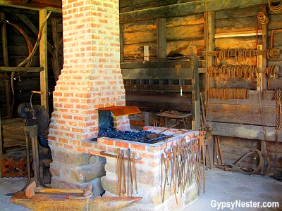 A fully functioning forge at Campbell Carriage Museum in Sackville, New Brunswick, Canada