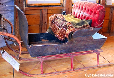 A pung sleigh at the Campbell Carriage Museum in Sackville, New Brunswick, Canada