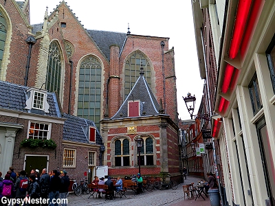 Amsterdam's oldest church is surrounded by the red light district