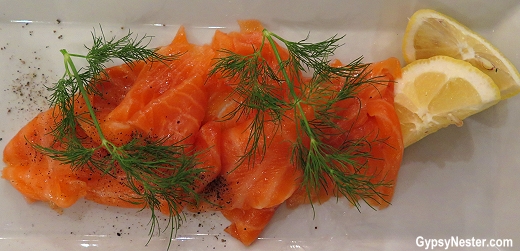 Mouth-watering, butter-like salmon at Lisa Elmqvist in Stockholm, Sweden