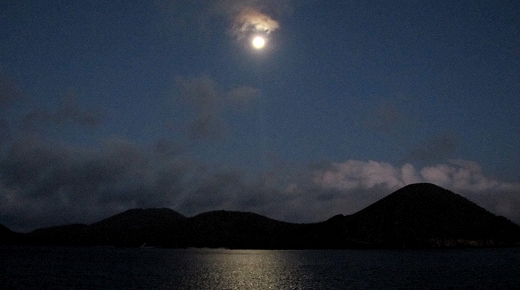 Moon over the Galapagos