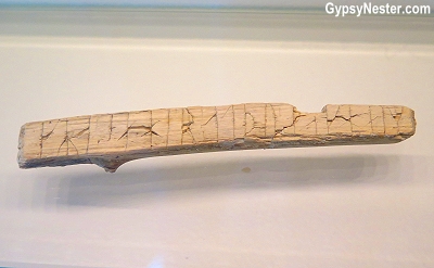 Vast collection of runic sticks in the Bryggen Museum in Bergen, Norway