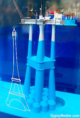 Model of offshore oil rig in Stavanger Norway