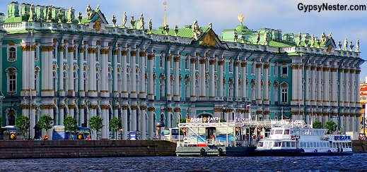 Catherine the Great's house, the Winter Palace, is now the Hermitage Museum in St. Petersburg, Russia
