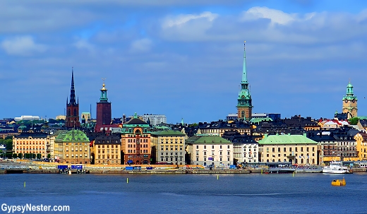 The view of Stockholm's Old Town from the Viking Star