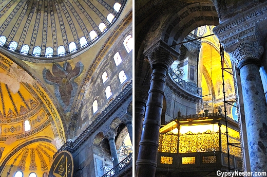 The interior of Hagia Sophia, Istanbul, Turkey