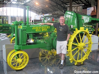 The birthday boy at the John Deere Pavilion!