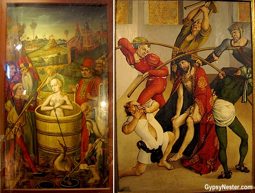 Paintings in The Benedictine Abbey in Melk, Austria on the Danube River