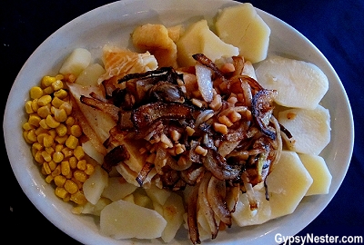 Fisherman's Brewis at St. Christopher's Hotel in Port aux Basque, Newfoundland
