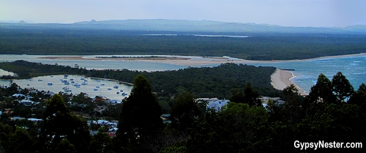 The view from Outrigger Resort in Noosa, Queensland, Australia