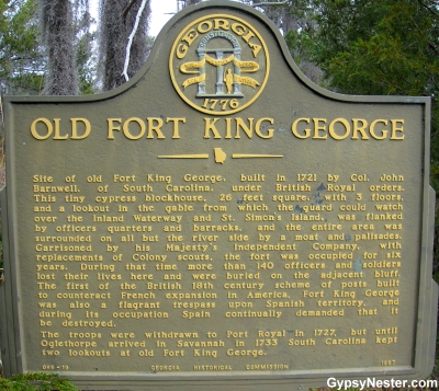 Fort King George in Darien, Georgia