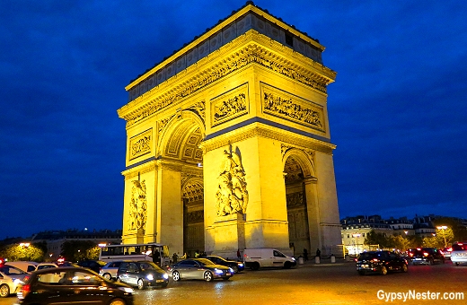 The Arc de Triomphe in Paris, France