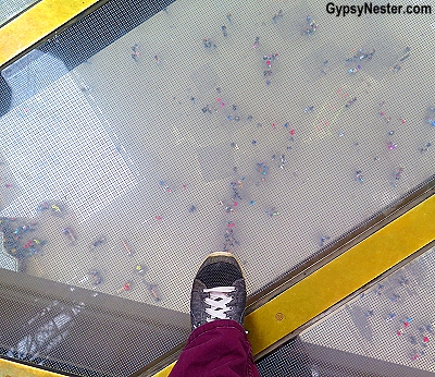 Glass floor at the Eiffel Tour in Paris