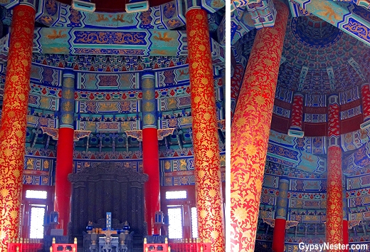 Interior of The Hall of Prayer for Good Harvests at The Temple of Heaven in Beijing, China
