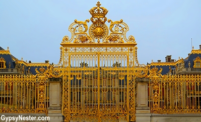 The gates of the Palace of Versailles near Paris, France