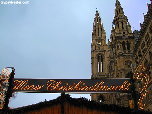 The Christmas Market in front of Town Hall in Vienna Austria