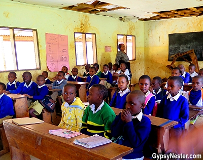Our Tanzanian classroom renovation with Discover Corps, before.