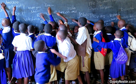 Our students in Tanzania, Africa. 