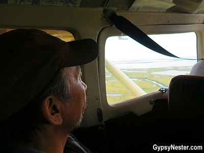 A Yupik man flies to his village in Southwest, Alaska