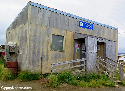 The post office in the Yupik village of Nunakauyak, or Toksook Bay, a Yupik village in Southwestern Alaska