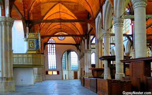 Amsterdam's Old Church has the largest medieval wooden vault left in Europe