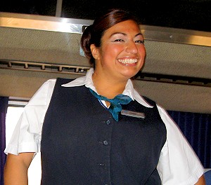 Our favorite Amtrak attendant - so far!