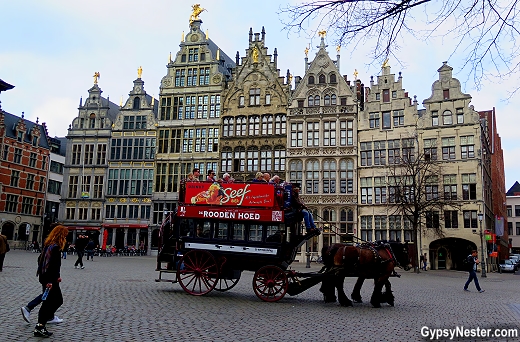 The guild buildings in Antwerp, Belgium