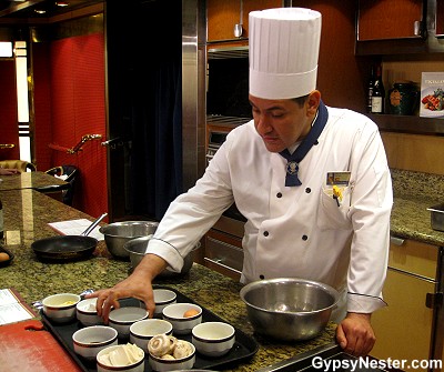 Chinese cooking class aboard the ms Volendam