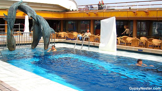 One of the pools on the ms Volendam - Holland America fleet