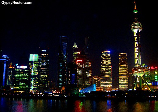 Shanghai's nighttime skyline