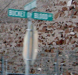 Speeding by Bucket of Blood Street, Holbrook Arizona