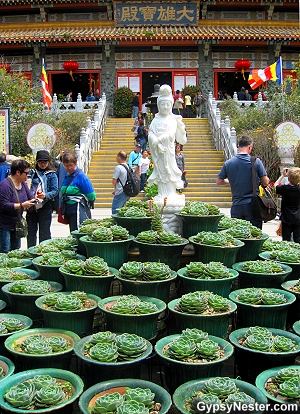 The temple at the Big Buddha in Hong Kong, China