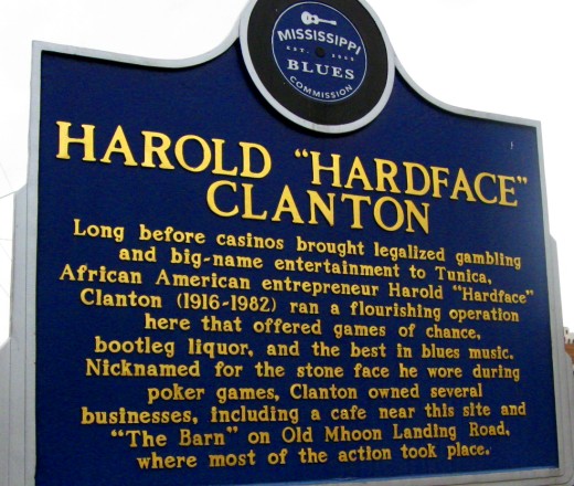 The Marker for Harold Hardface Clanton, Mississippi Blues Trail