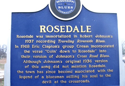 The Rosedale marker on the Mississippi Blues Trail
