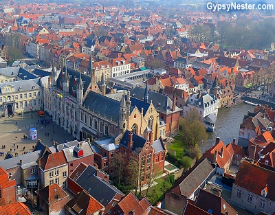 Photo of Bruges from the top of the bell tower!