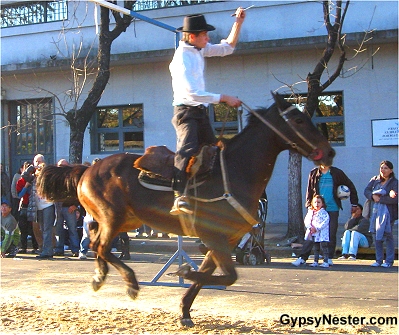 Carrera de Sortija, or Race of the Ring at Feria de Mataderos, Buenos Aires, Argentina