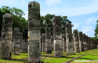 The Group of a Thousand Columns at Chichen Itza in Mexico