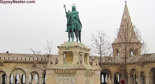 Statue of King/Saint Stephan, who was crowned in the year 1000 and brought Christianity to Hungary