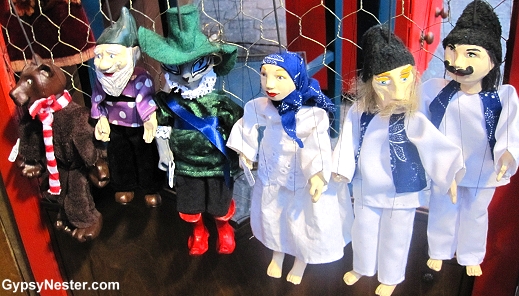 Handmade puppets at Budapest Christmas Market