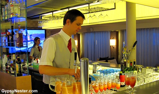 Welcome drink on Viking River Cruises Skadi!