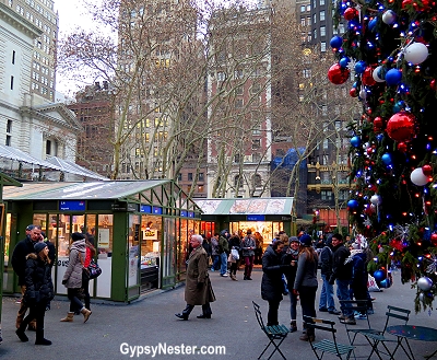 The Winter Village Christmas Market at Bryant Park in NYC