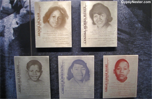 Tributes to victims at the Civil Right Memorial Center, Montgomery, Alabama