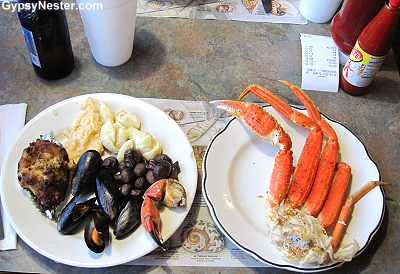 Getting crabby Pelican Point Restaurant in Townsend, Georgia