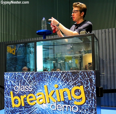 The Glass Breaking Demo at the Corning Museum of Glass in New York State