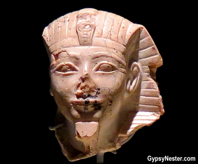 Portrait of the Pharaoh Amenhotep II at the Corning Museum of Glass in New York