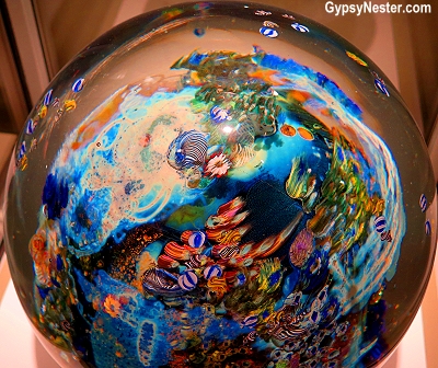 The world's largest paperweight at the Corning Museum of Glass in New York